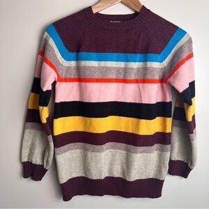 Promesa Multicolored Striped Pullover Knit Sweater Size S/M EUC